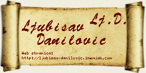 Ljubisav Danilović vizit kartica